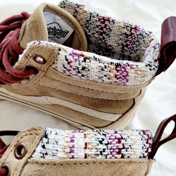 Vans Scotchgard 3m Beige Suede Sneakers Shoes Size Men's 5 /women's 6.5 - Picture 8 of 11